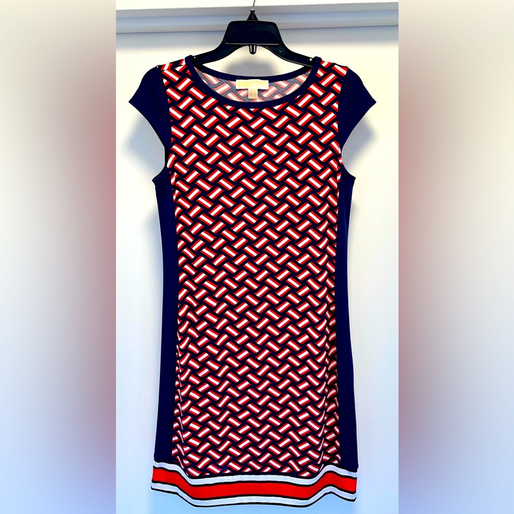 LIKE NEW! MICHAEL KORS RED WHITE AND BLUE WOMEN’S DRESS - Size Small
